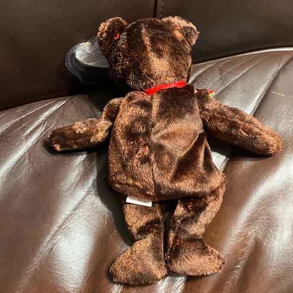 Ty Beanie Babies Baby M.C. Teddy Bear Brown Rare Vintage Collectible Plush NWT - Picture 4 of 4